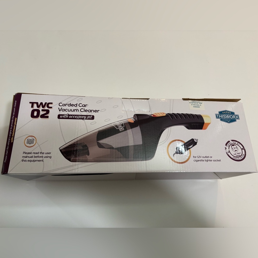 This word | Corded Car Vacuum Cleaner - Black/Gray | NEW in box